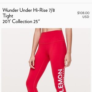 Wunder Under Lululemon Pant